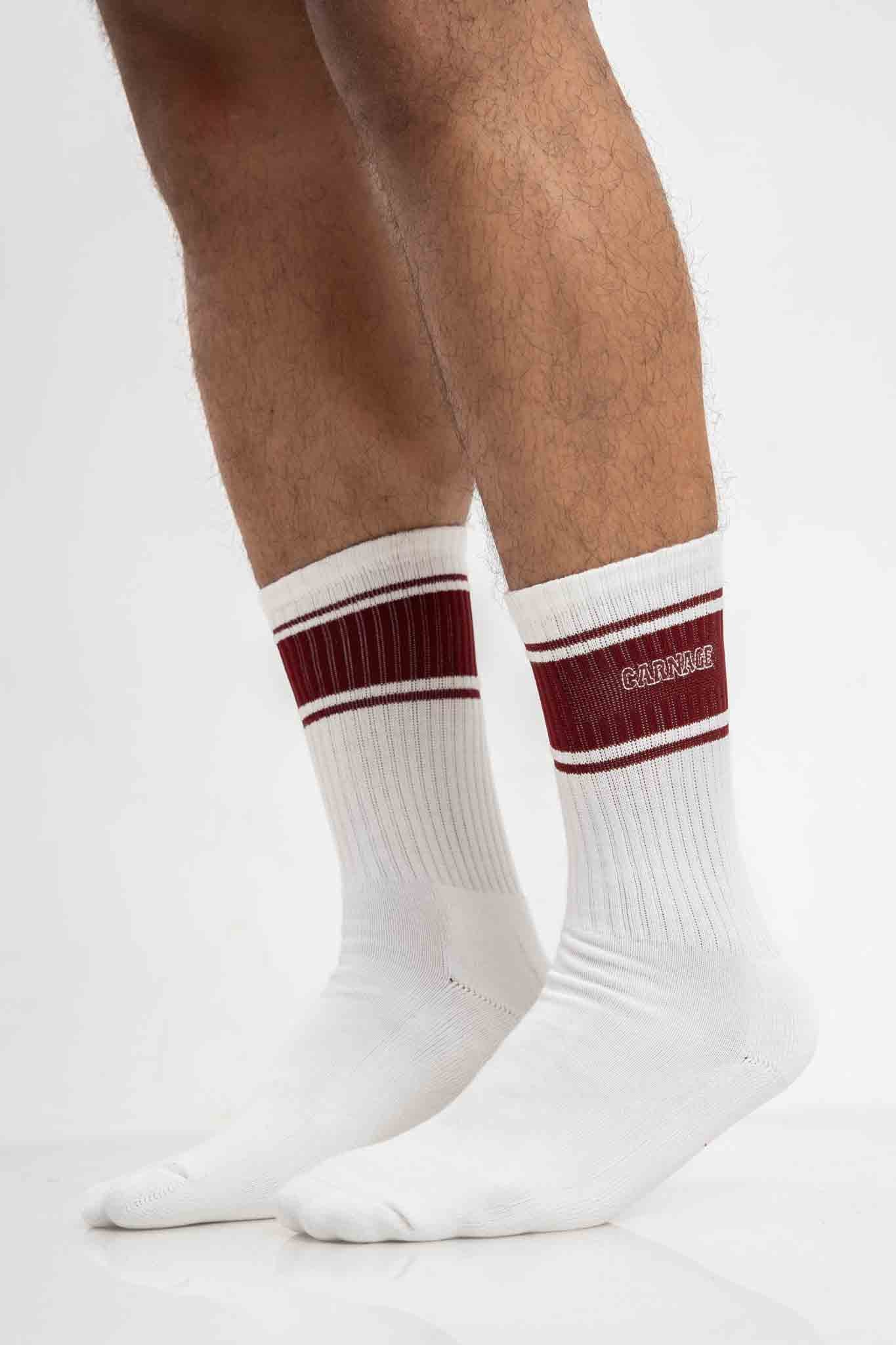 Retro High Top Sock - Sheer White