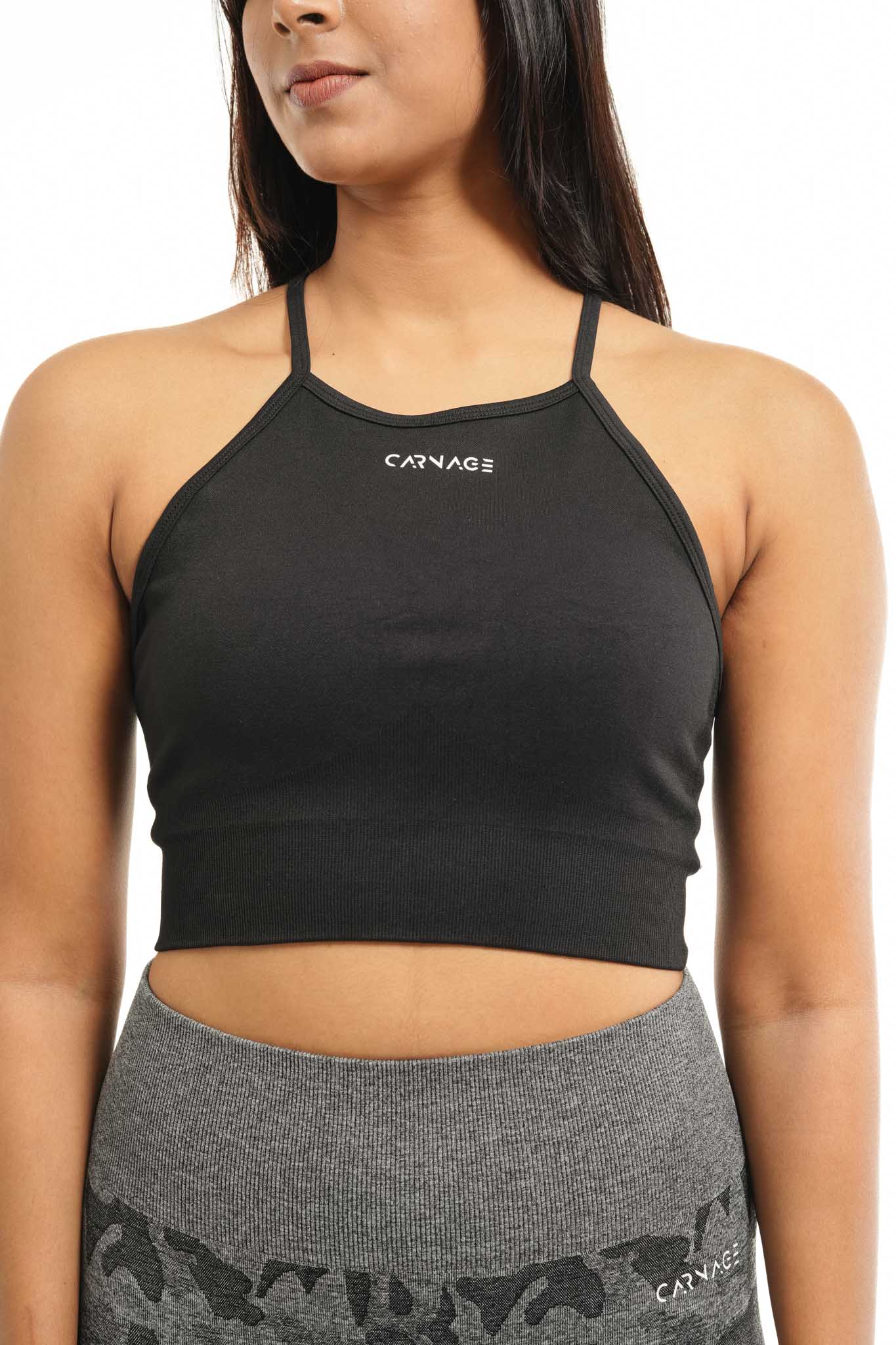 W1066 - Day to Day Seamless Top - Black