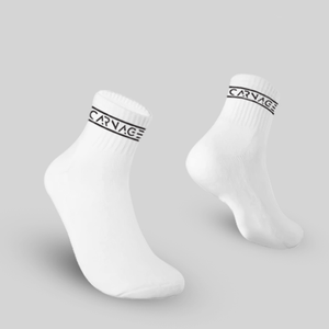 Mid Half Socks - White