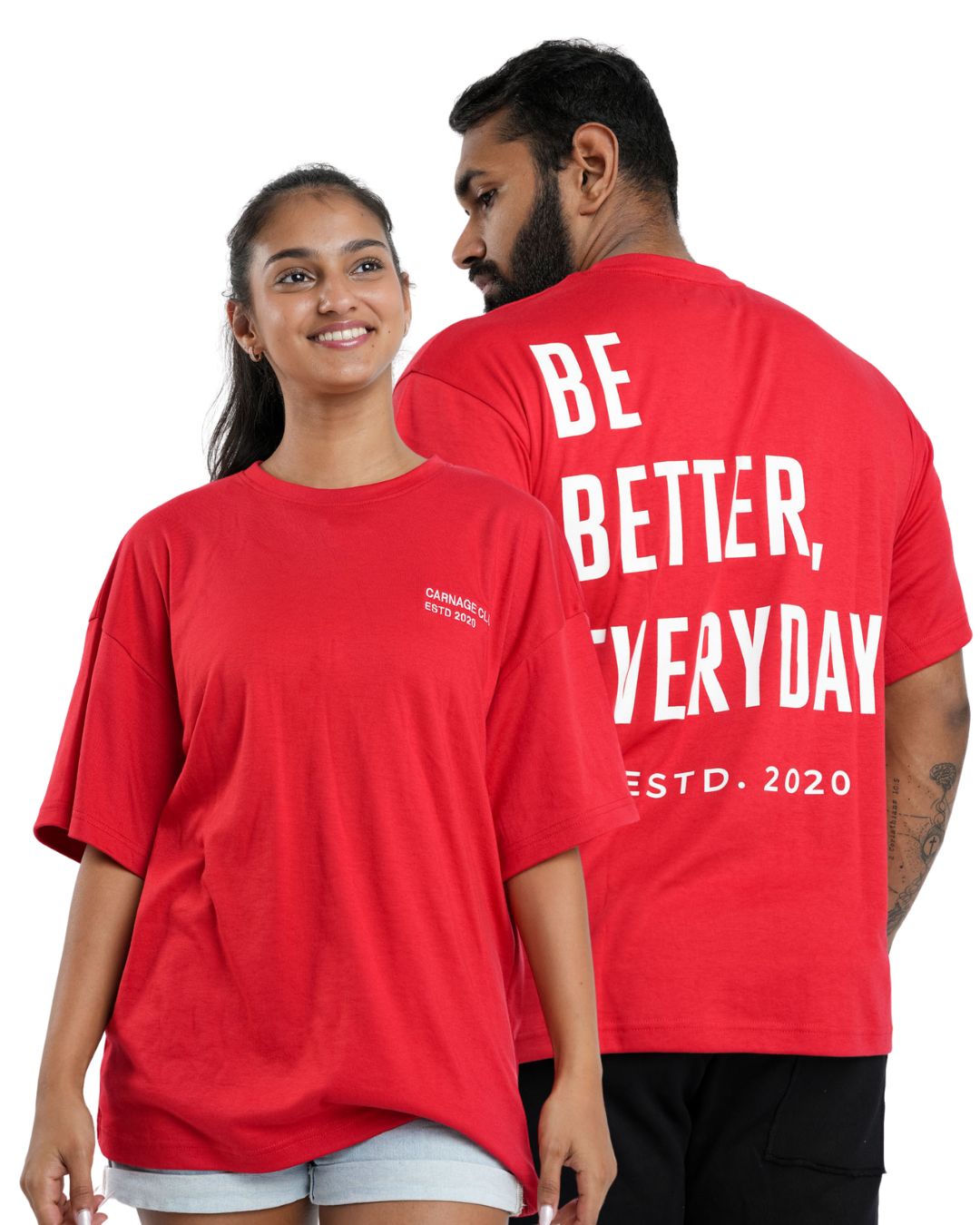Mission Wording Supersized Tee - Red - Unisex