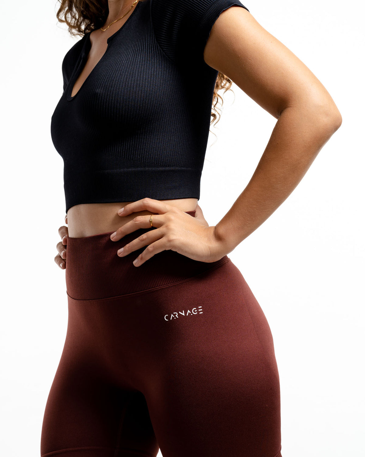 Athleisure V Neck Crop