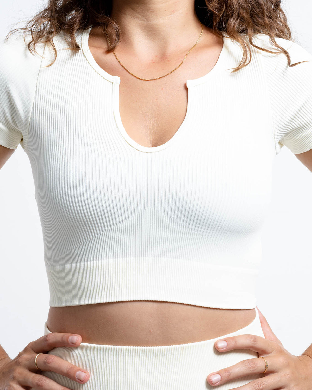 Athleisure V Neck Crop