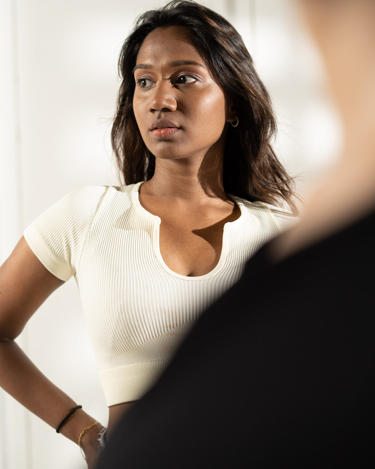 Athleisure V Neck Crop