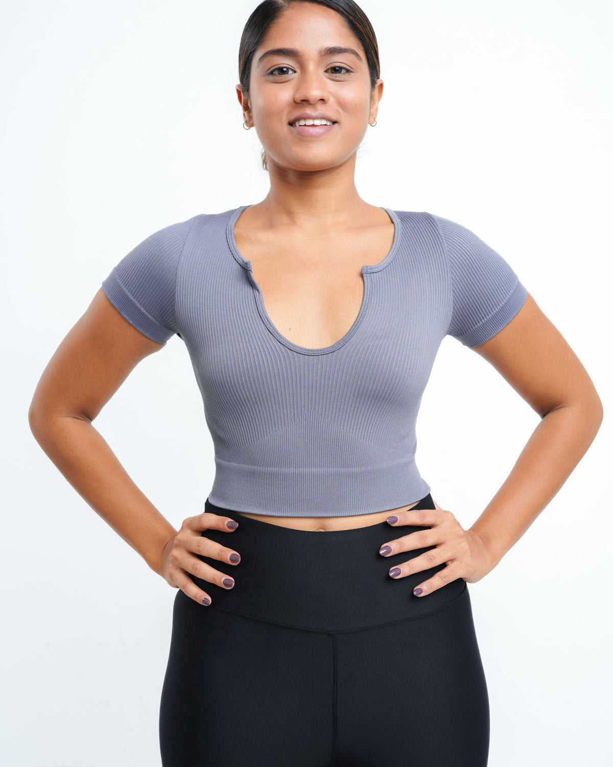 Athleisure V Neck Crop
