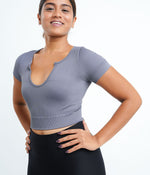 Athleisure V Neck Crop
