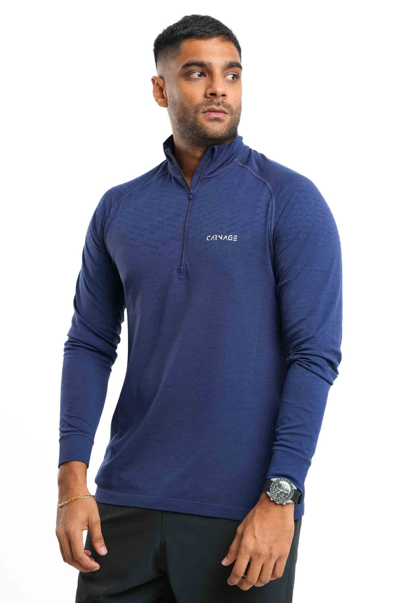 Seamless 1/4 Zip Up Long Sleeve Tee – Carnage