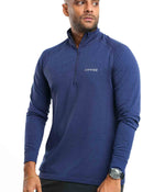 Seamless 1/4 Zip Up Long Sleeve Tee