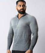 Gradient 1/4 Zip Up Long Sleeve
