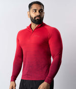 Gradient 1/4 Zip Up Long Sleeve