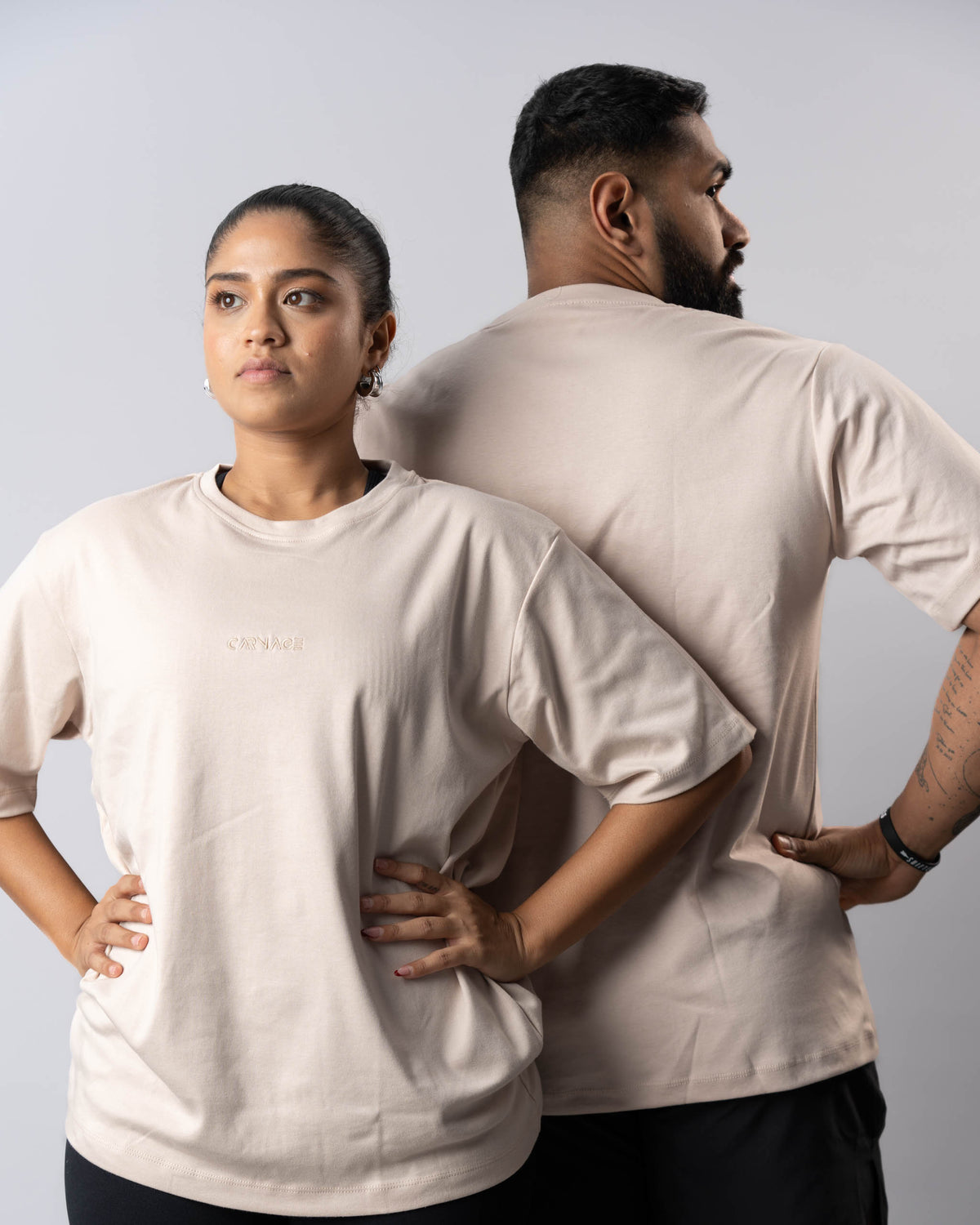 Desire Oversize Tee - Grey Sand