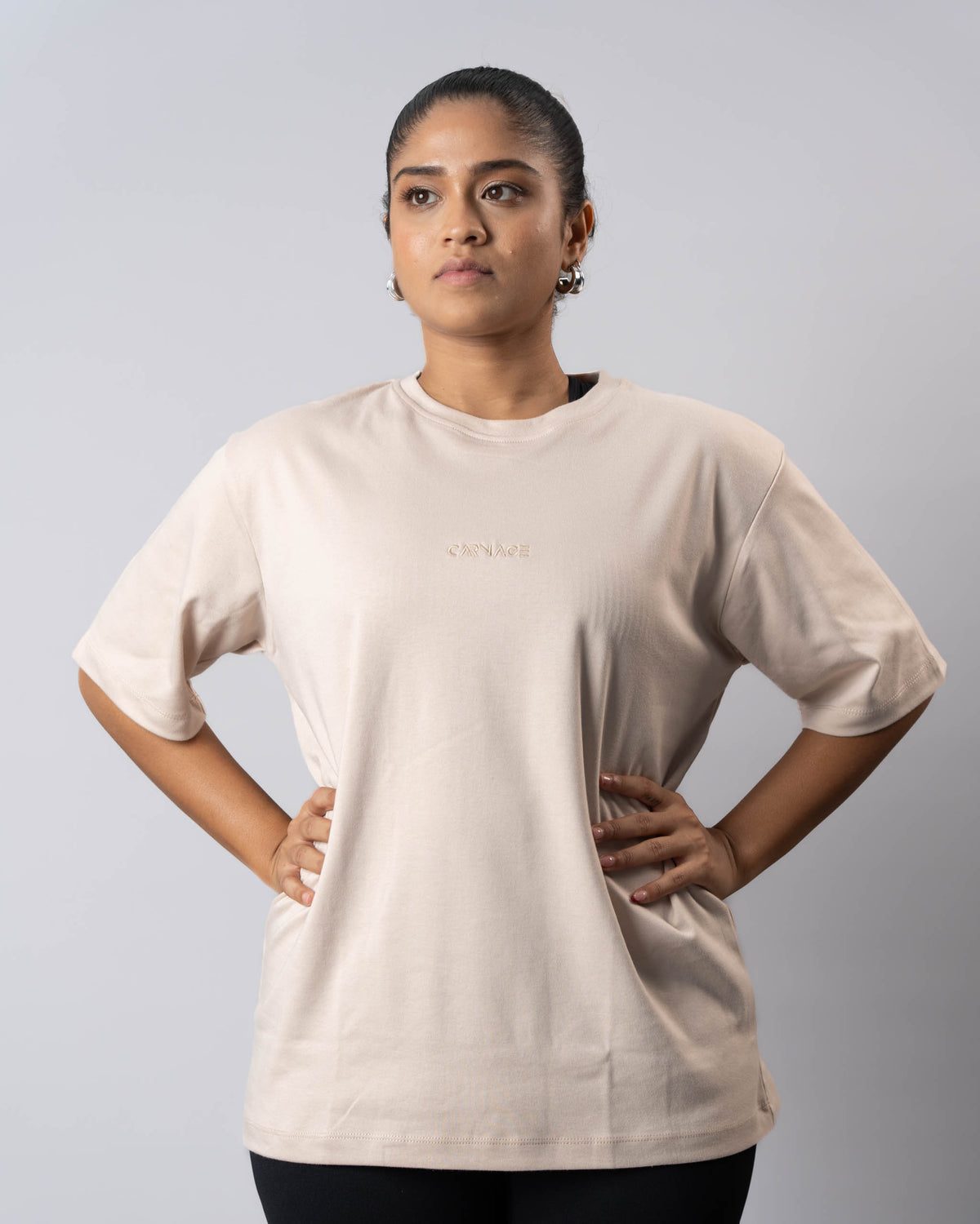 Desire Oversize Tee - Grey Sand
