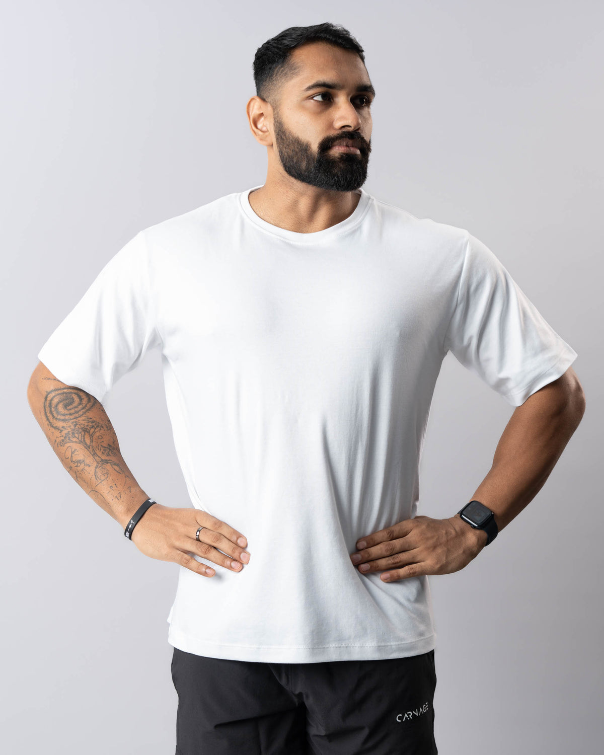 Carnage Old School Oversize Tee - Sheer White