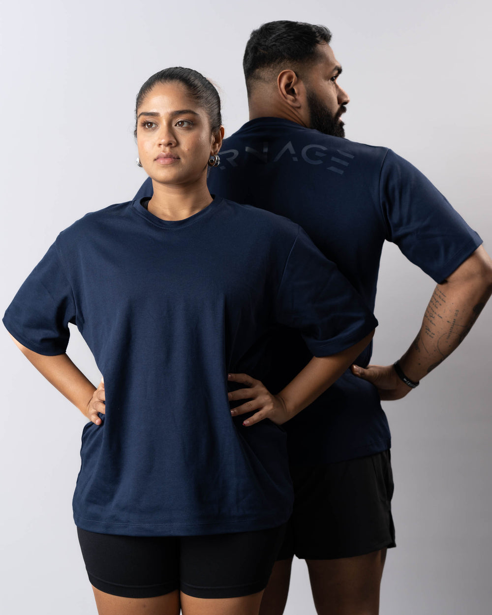 Carnage Old School Oversize Tee - Navy Blue