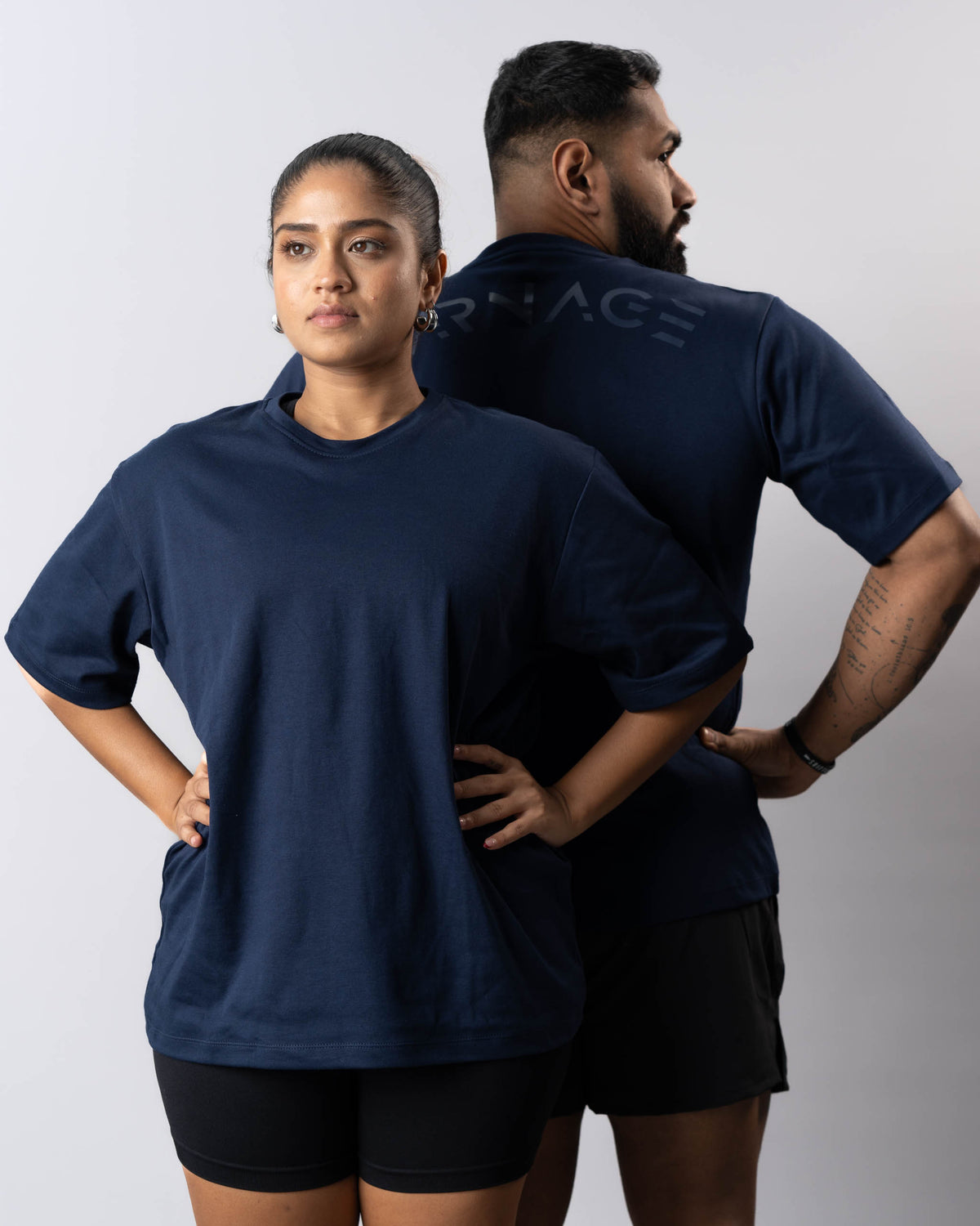 Carnage Old School Oversize Tee - Navy Blue