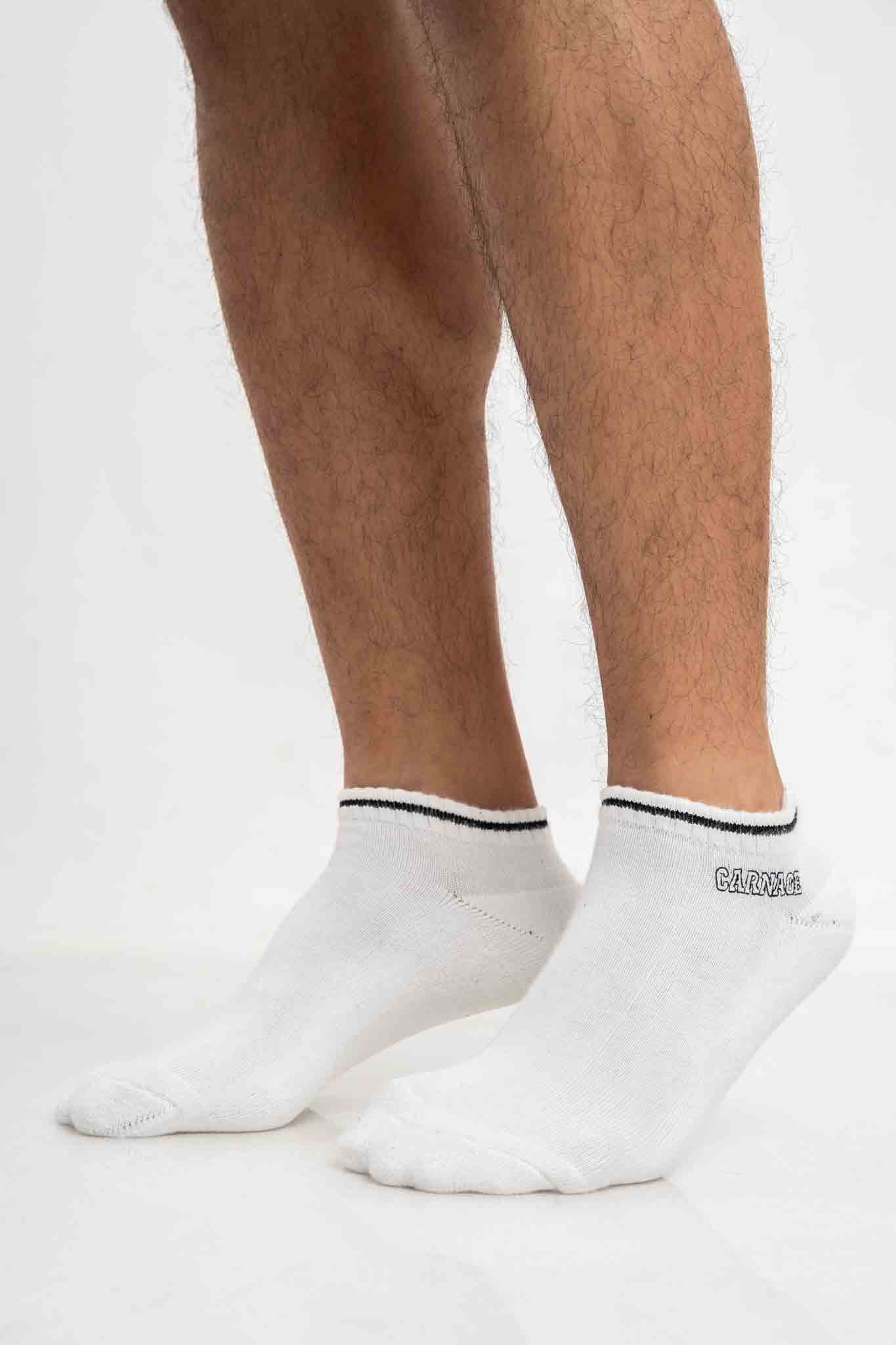 Retro Ankle Sock - Sheer White