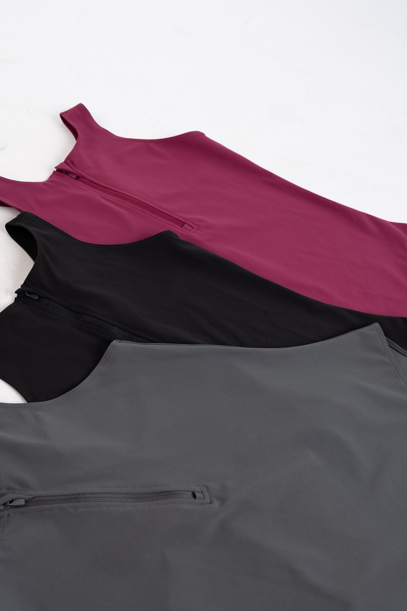 Refined Zip Up Bodysuit - Coal Grey