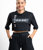 Slogan Oversized Crop