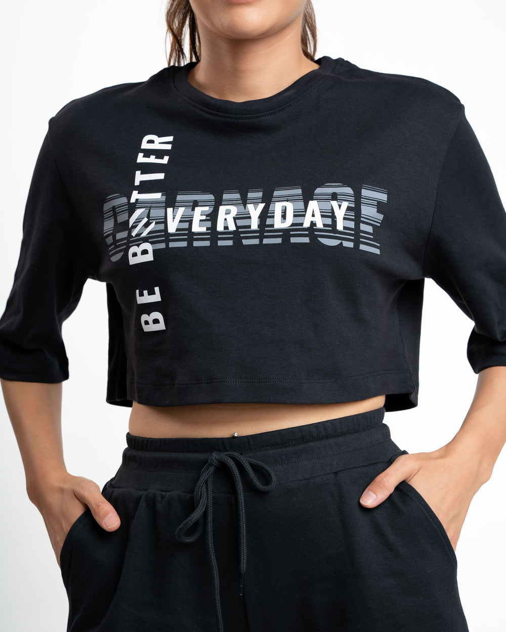 Slogan Oversized Crop