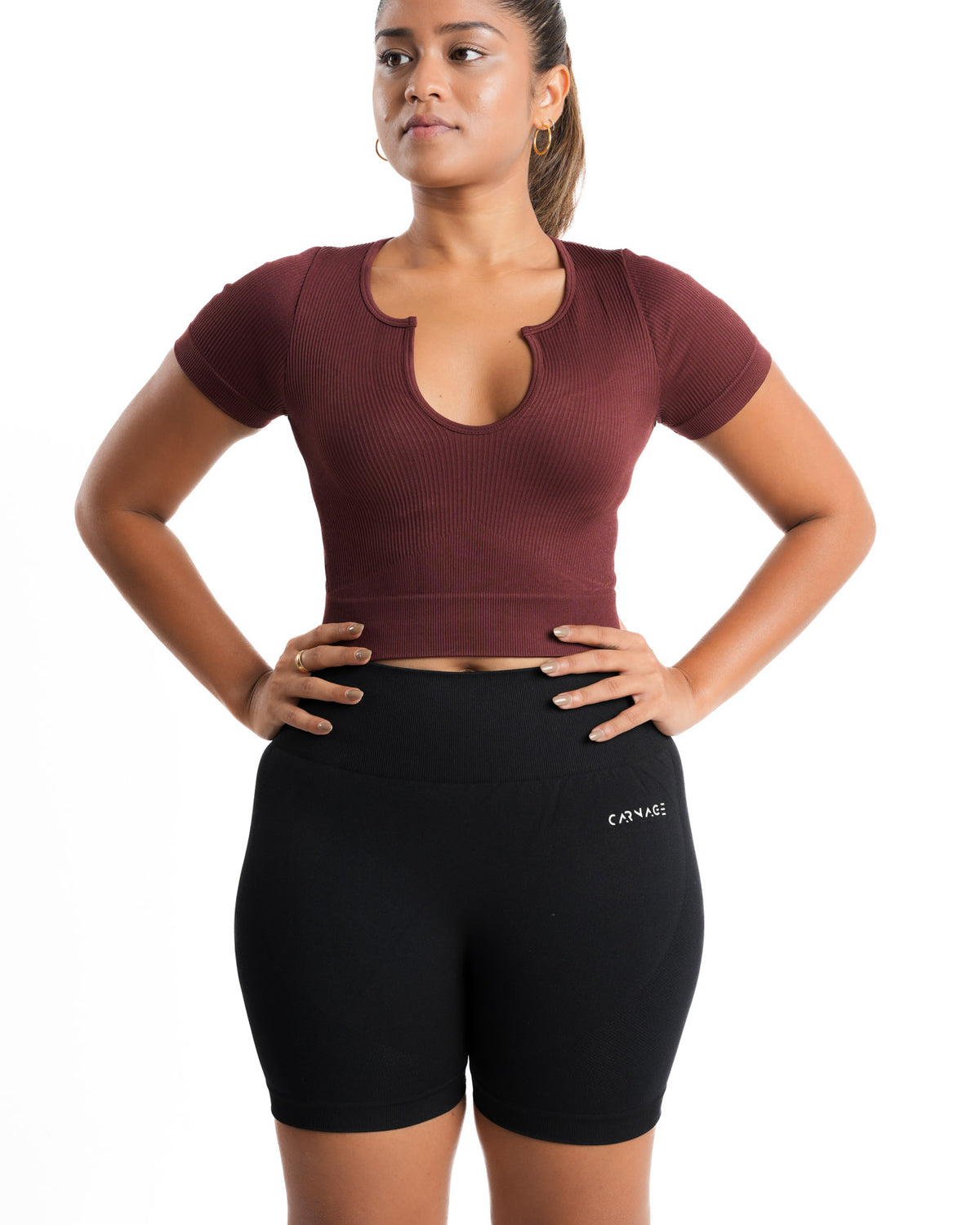 Athleisure V Neck Crop
