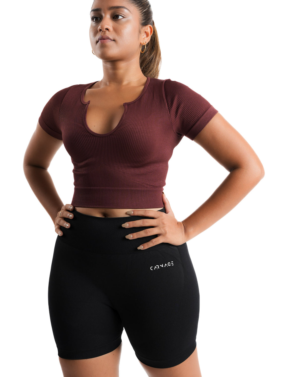 Athleisure V Neck Crop