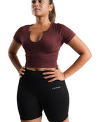 Athleisure V Neck Crop