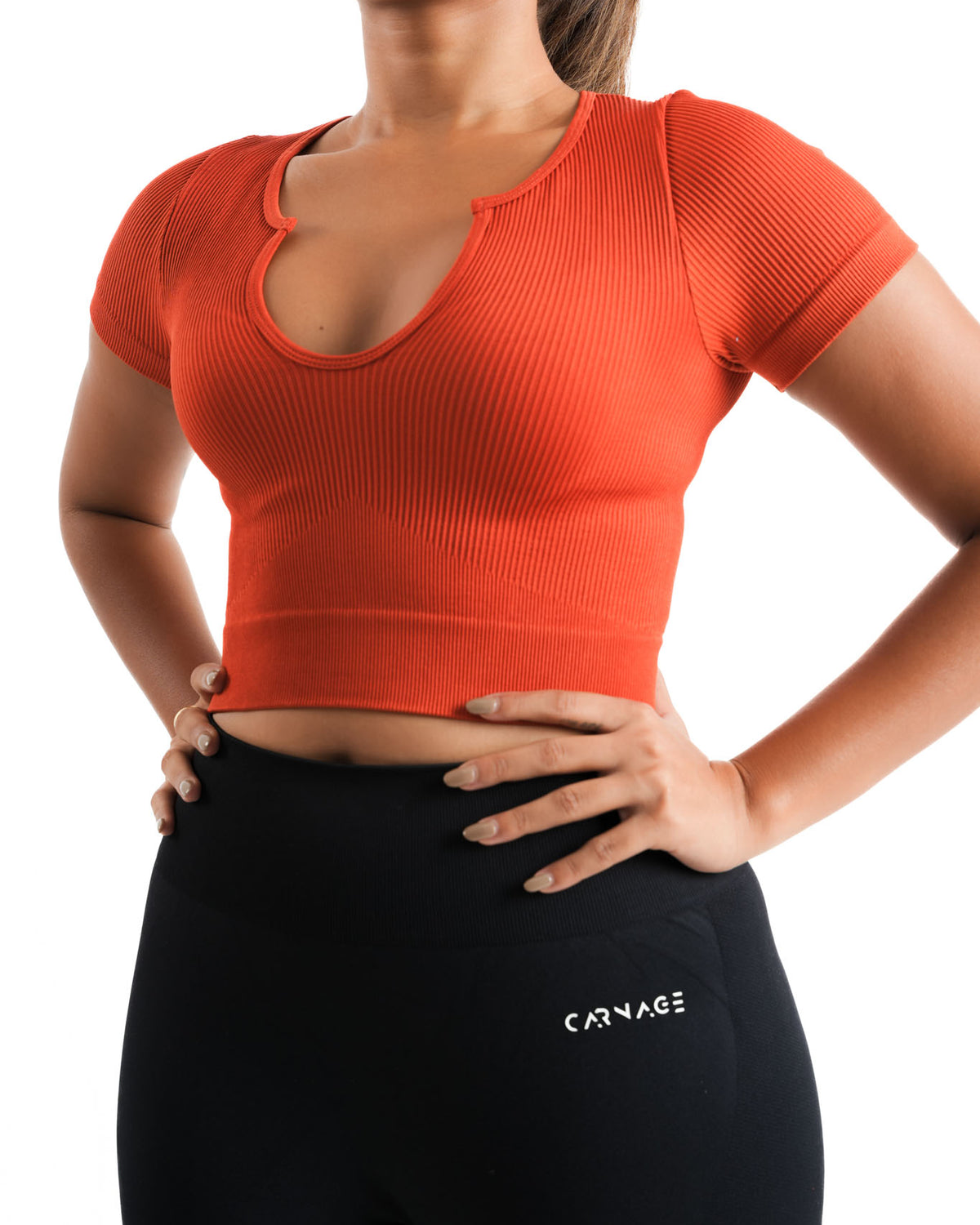 Athleisure V Neck Crop