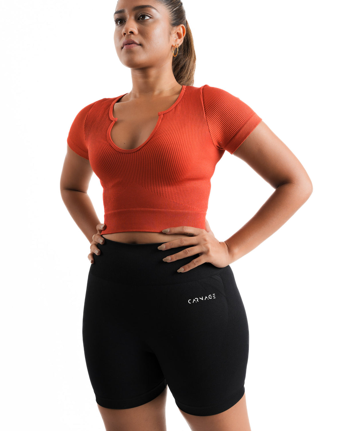 Athleisure V Neck Crop