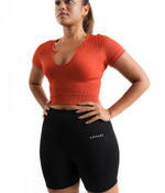 Athleisure V Neck Crop
