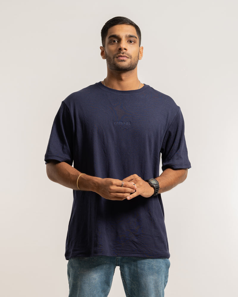 Desire Oversize Tee - Navy Blue
