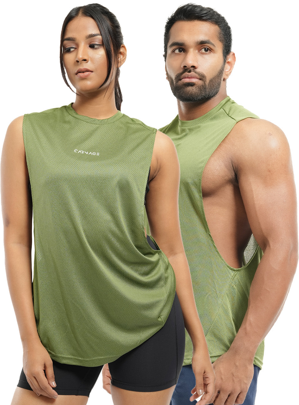 Mp Rest Day Drop Armhole Tank Top in Green for Men