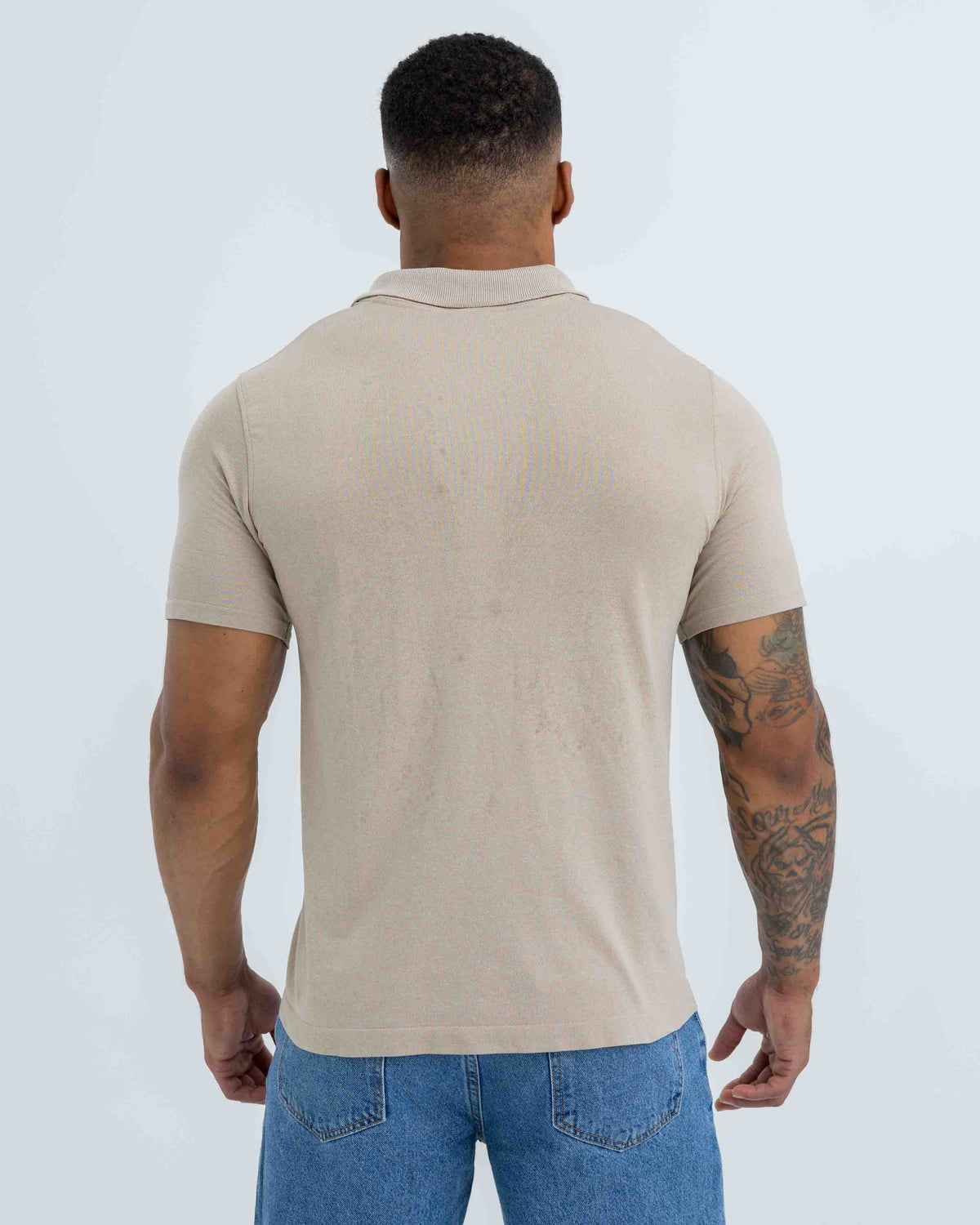 Heather 1/4 Zip Up Polo