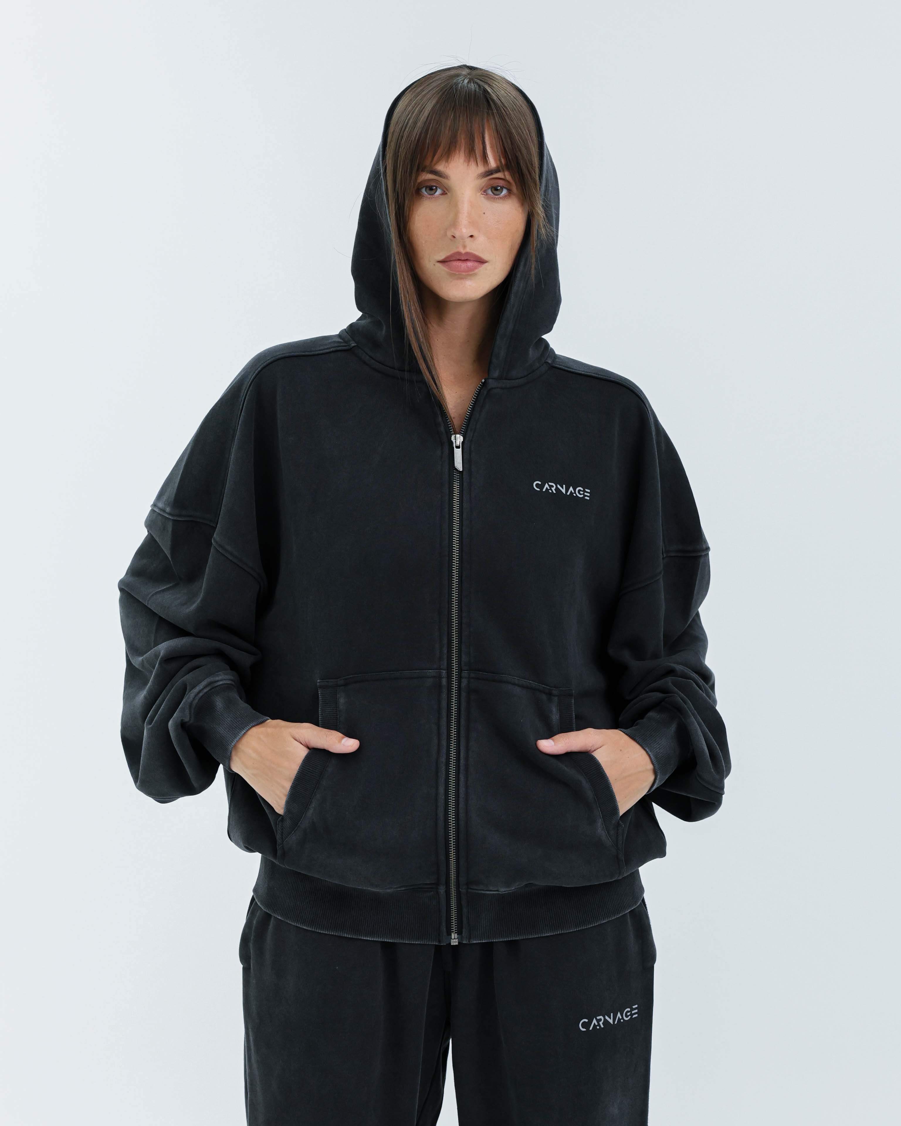 Essence Washed Zip Up Hoodie – Carnage