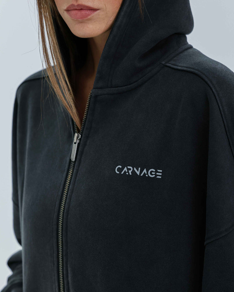 Essence Washed Zip Up Hoodie