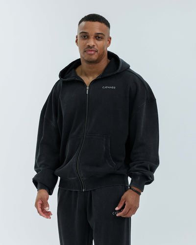Essence Washed Zip Up Hoodie
