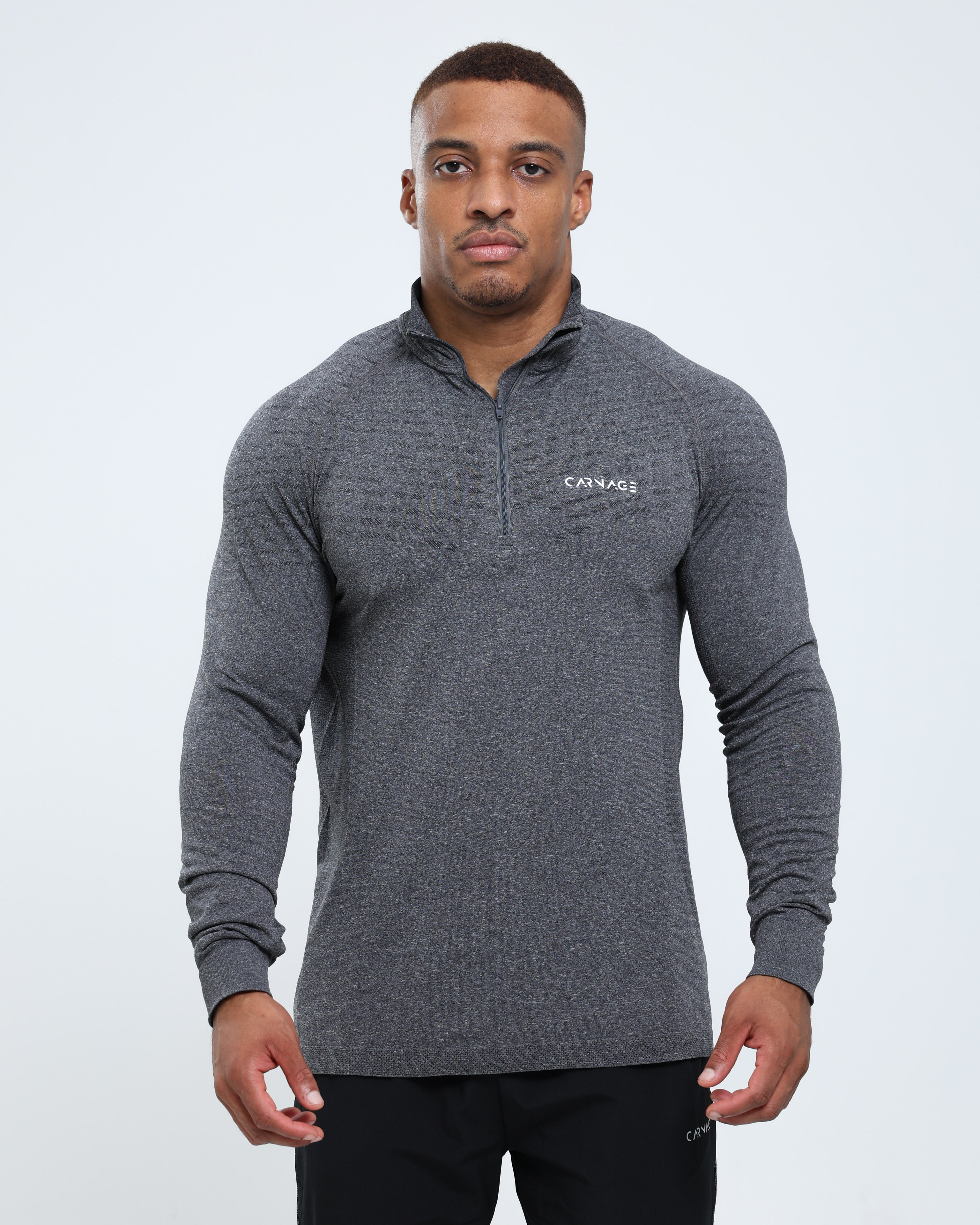 Seamless 1/4 Zip Up Long Sleeve Tee – Carnage
