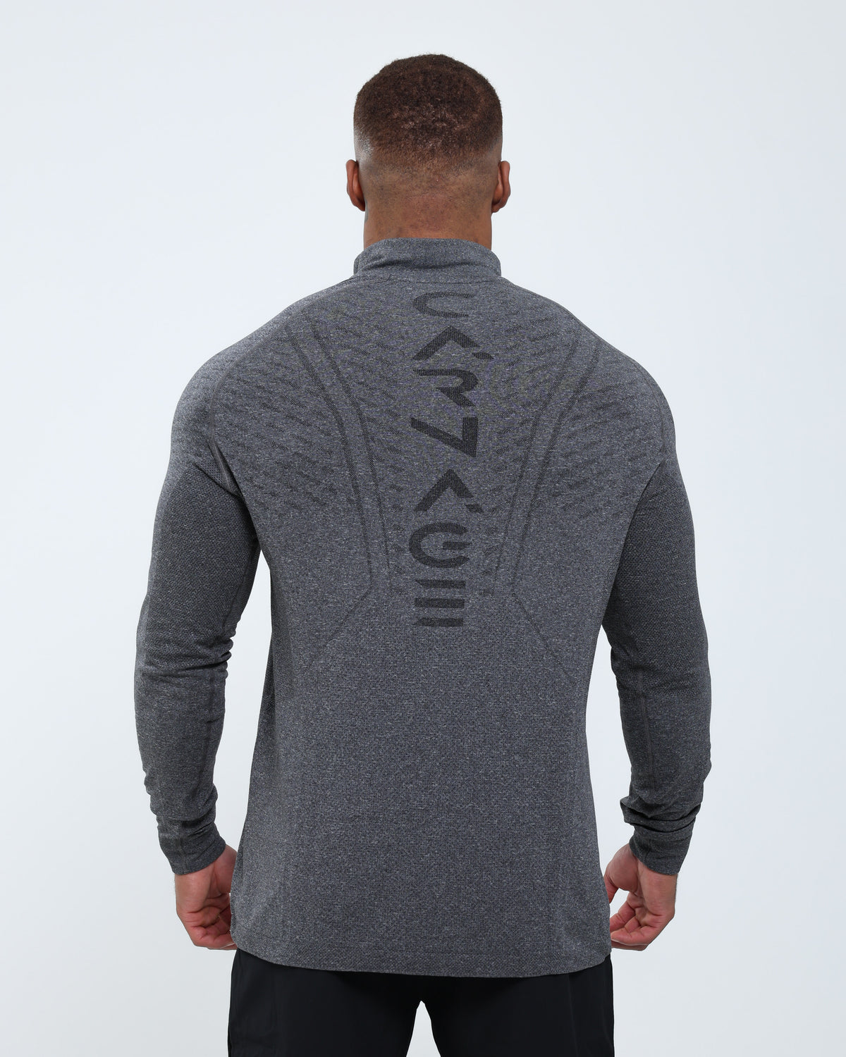 Seamless 1/4 Zip Up Long Sleeve Tee