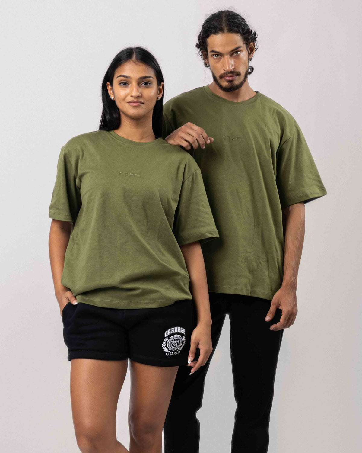 Desire Oversize Tee - Dark Olive