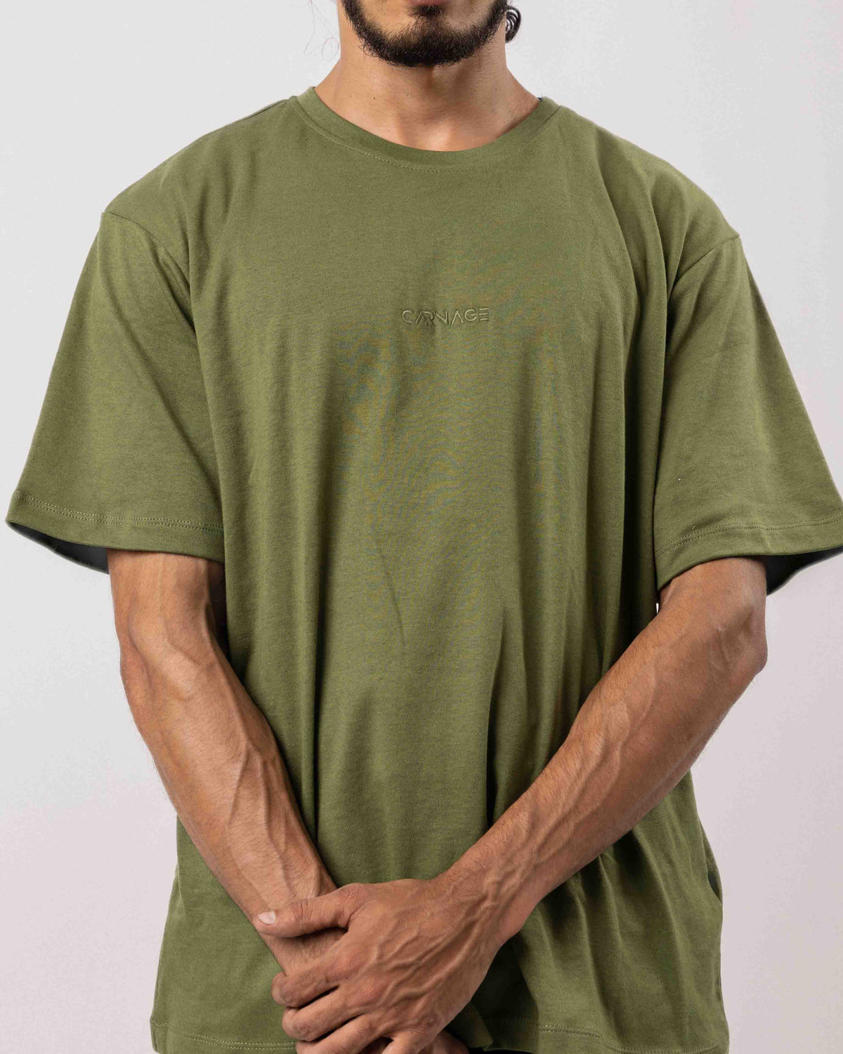Desire Oversize Tee - Dark Olive