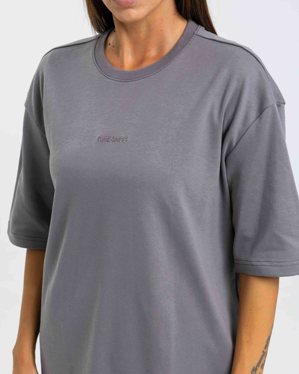 Desire Oversize Tee - Charcoal Grey