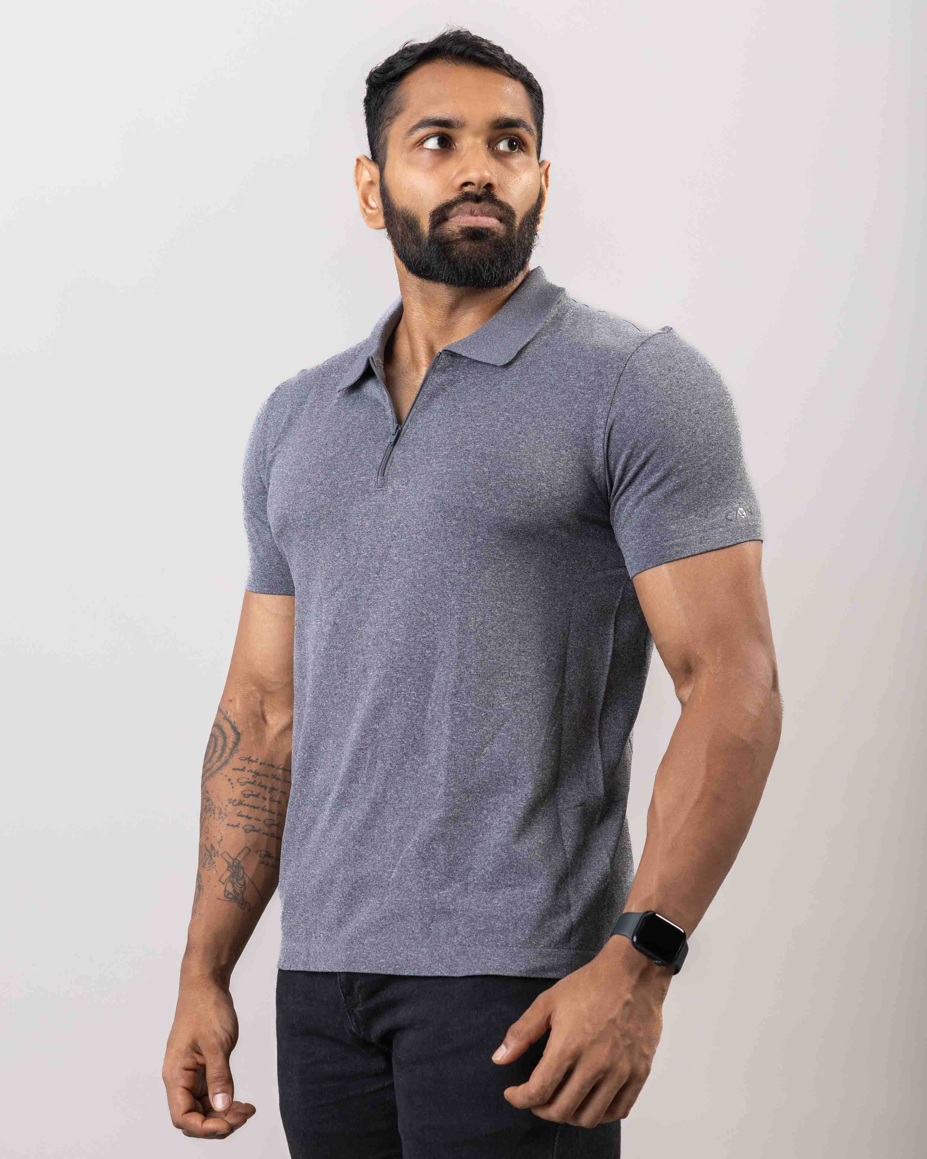 Heather 1/4 Zip Up Polo – Carnage