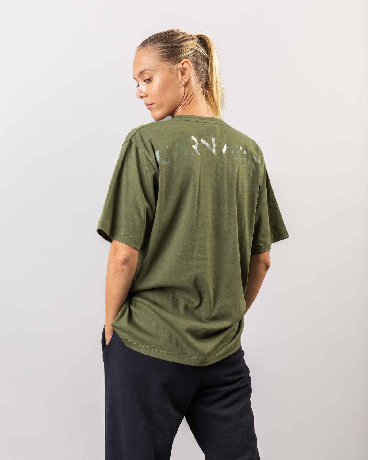 Carnage Old School Oversize Tee - Forest Green