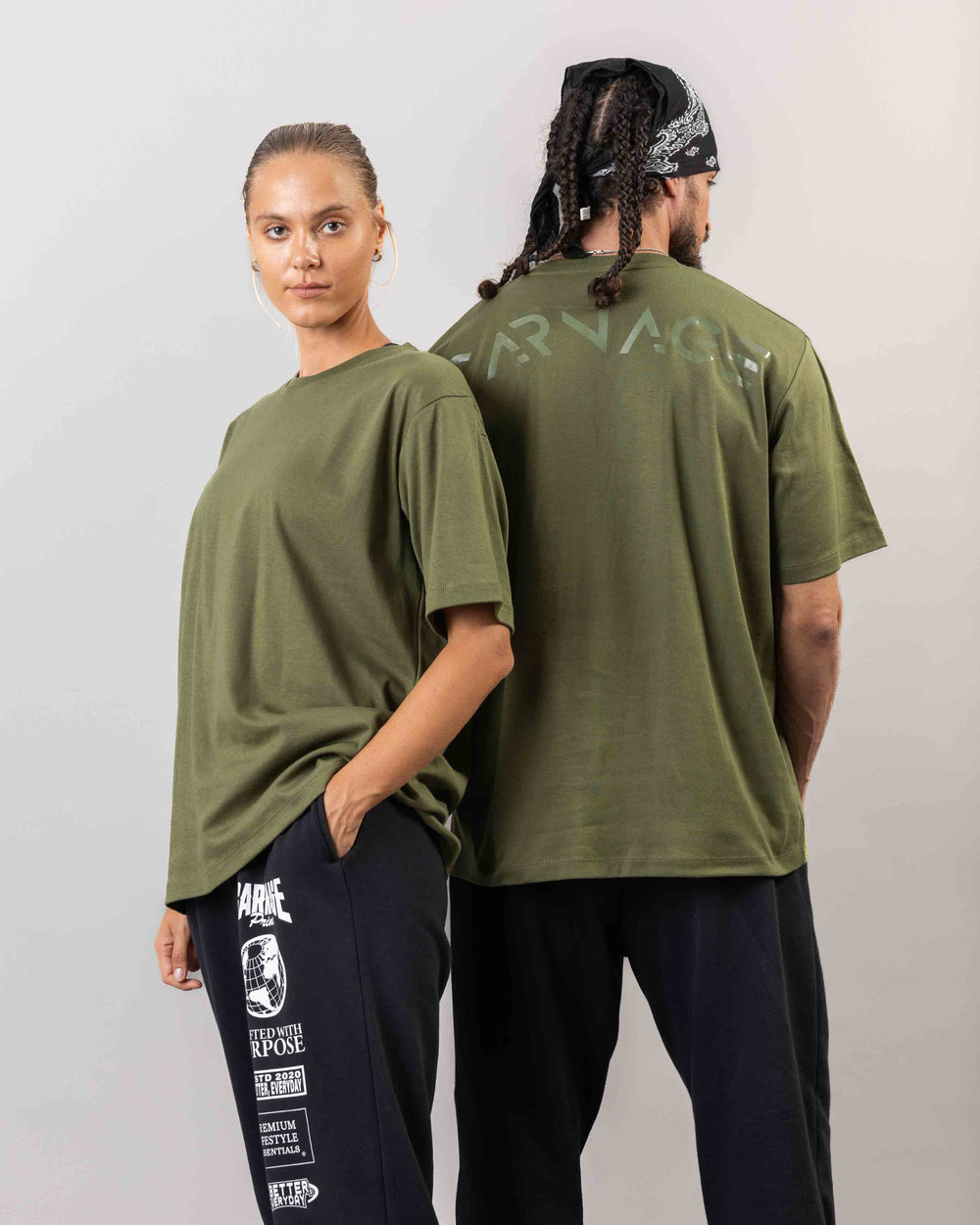 Carnage Old School Oversize Tee - Forest Green