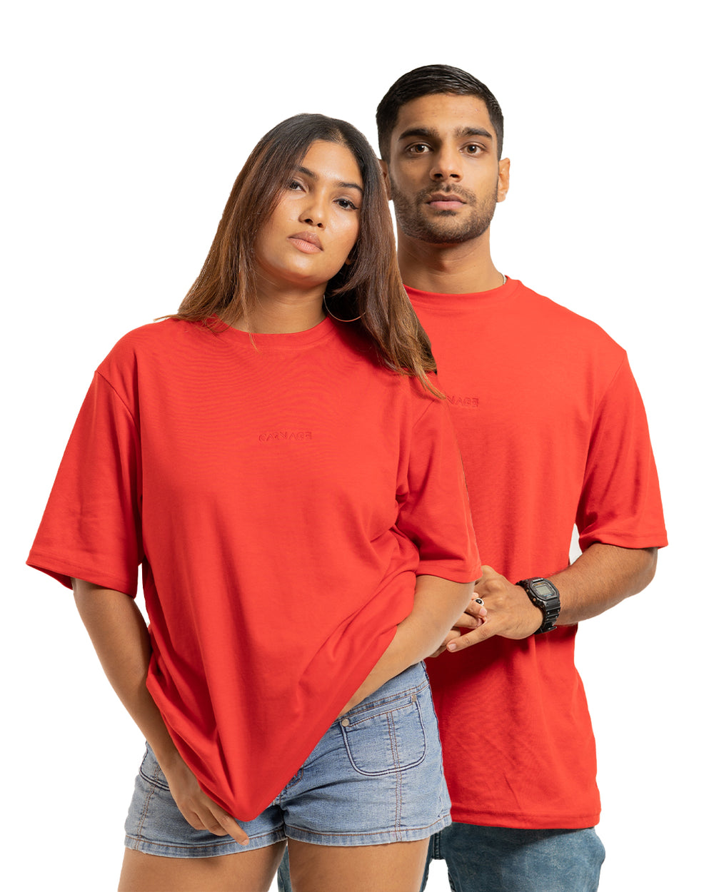 Desire Oversize Tee - Pacific Red