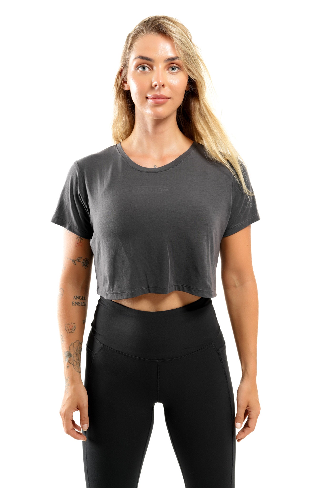 Essential Relaxed Crop - V2 - Grey