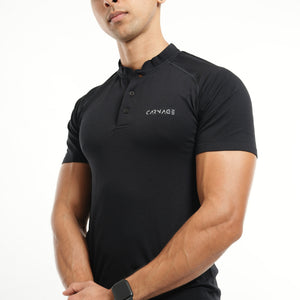 Classic Seamless Henly polo Tee - Black