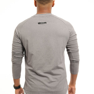 Essential Long sleeve Tee - V2 - Charcoal Grey